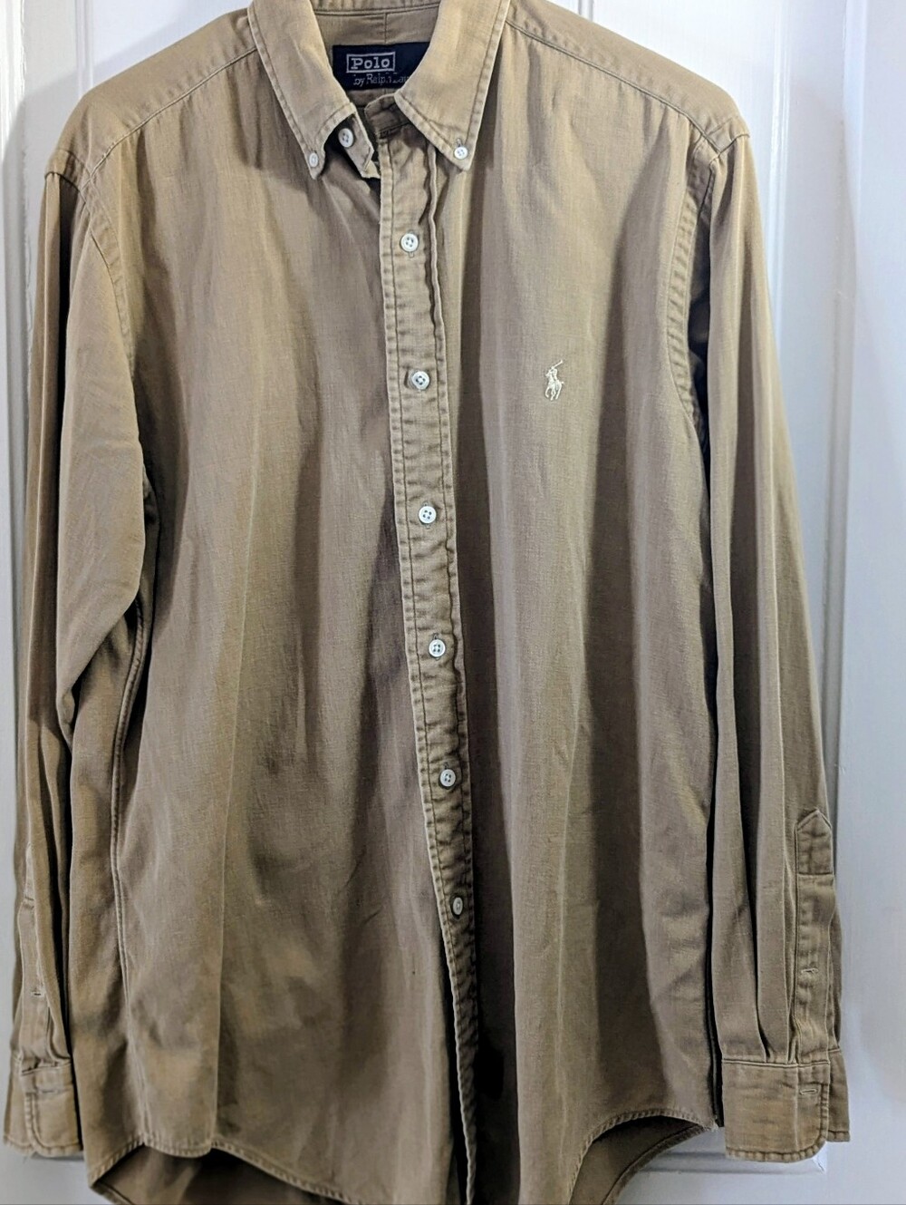 Ralph Lauren Long Sleeve Cotton Shirt - Khaki / Tan